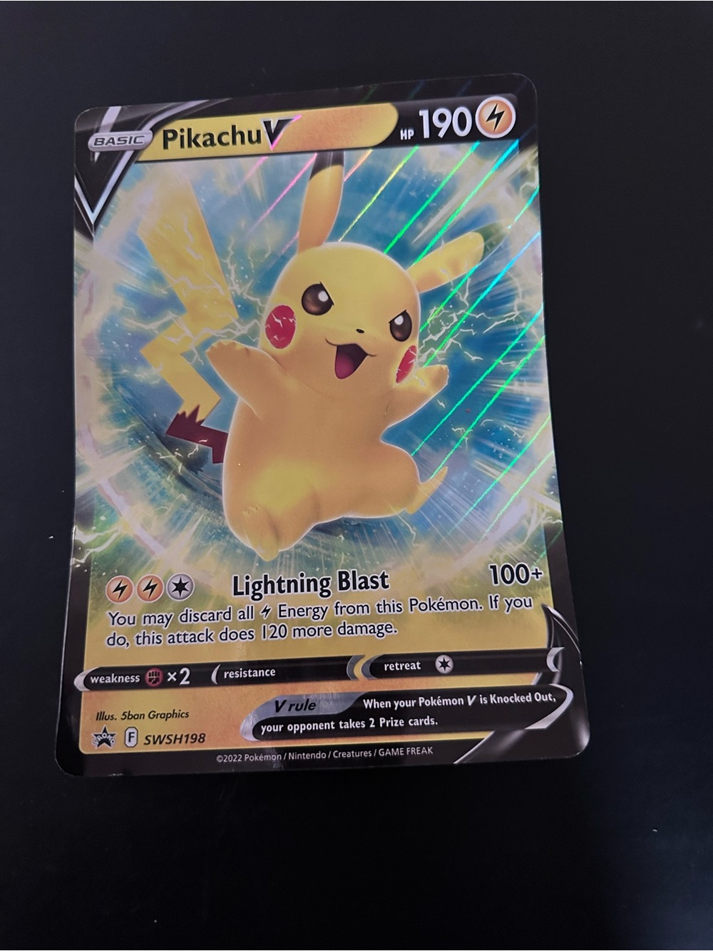 Pokemon Pikachu V SWSH198 Sword & Shield Promo Holo English 2022 190 HP